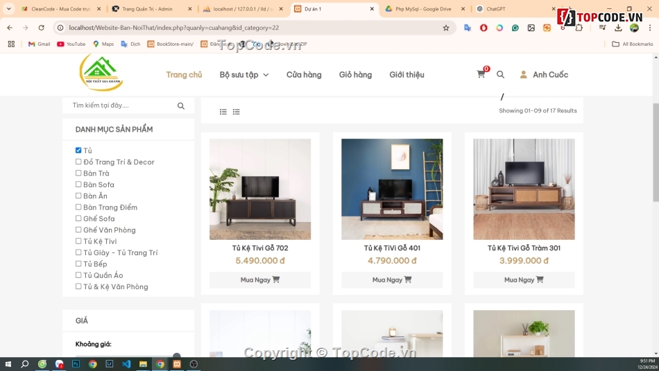 Web bán hàng,Đồ án Web bán hàng,nội thất,web bán hàng nội thất